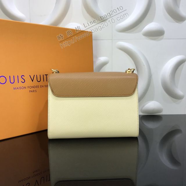 LV包 lv新款女包 Twist中號手袋 Epi皮革手柄 刺繡緞面寬肩帶 LV手提肩背女包  ydh3481